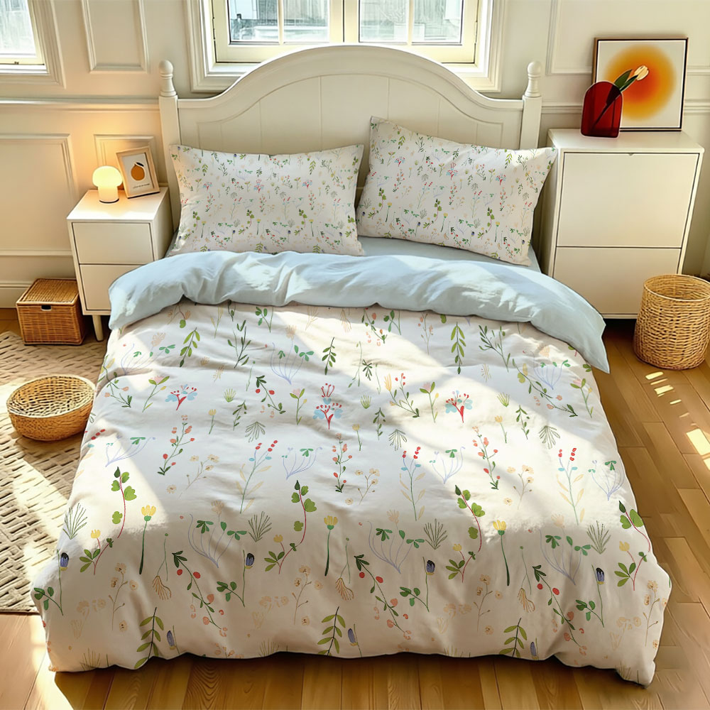 Home Textiles Bedding - 3-teiliges Bettwäsche-Set im minimalistischen Stil, wunderschöner