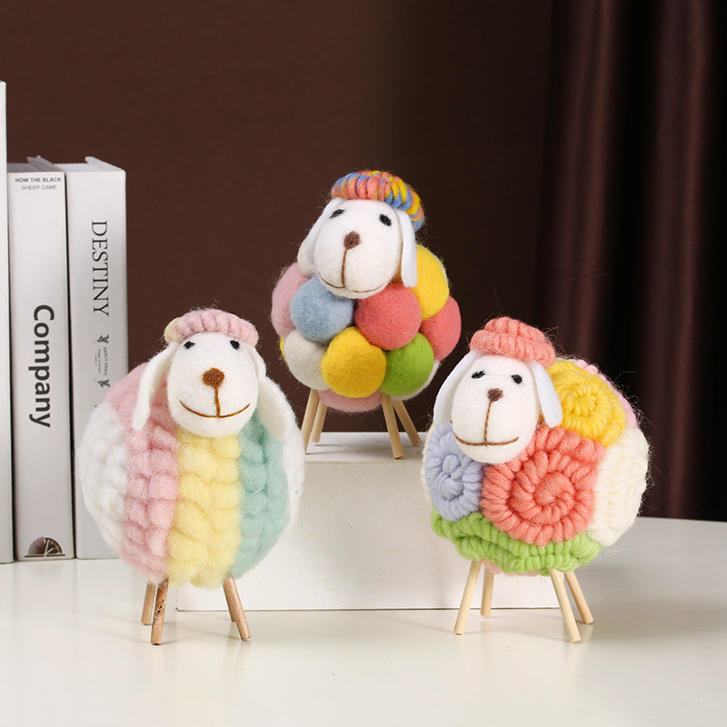 Home Textiles China - 1PCS Schöne Filz Schafe Ornament Zubehör