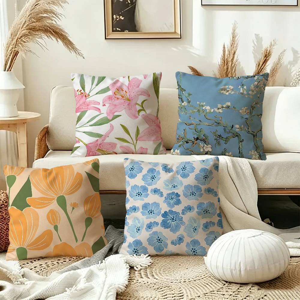 Abstrakter Blumenmarkt Kissenb – Home Textiles Market Bewertung und Preis
