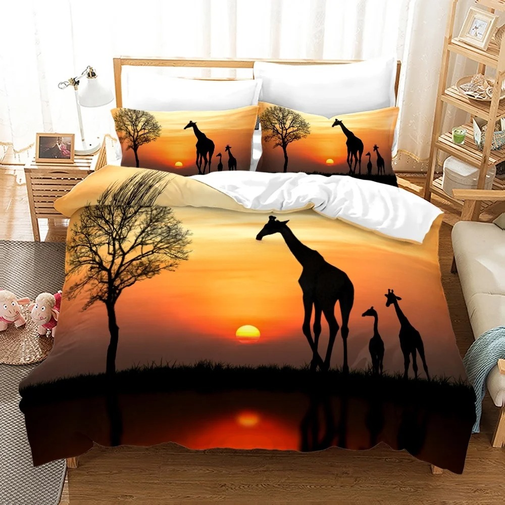 Afrikanische Tiere Giraffe Son – Home Textiles Bedding Bewertung und Preis