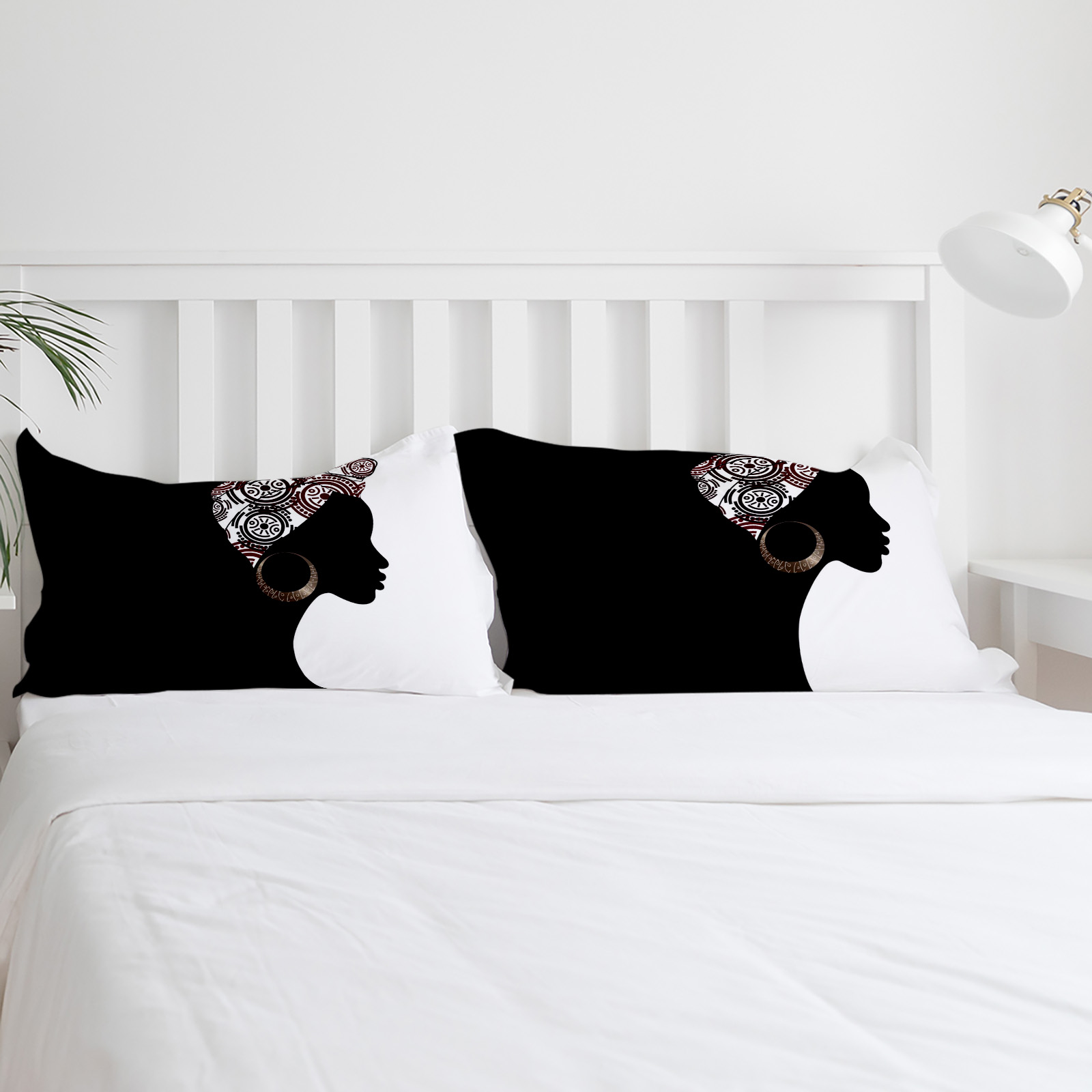 Schwarze Frau Schwarz Weiß Bet – Home Textiles Bedding Bewertung und Preis